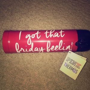 Victoria Secret PINK Red Thermos NWT